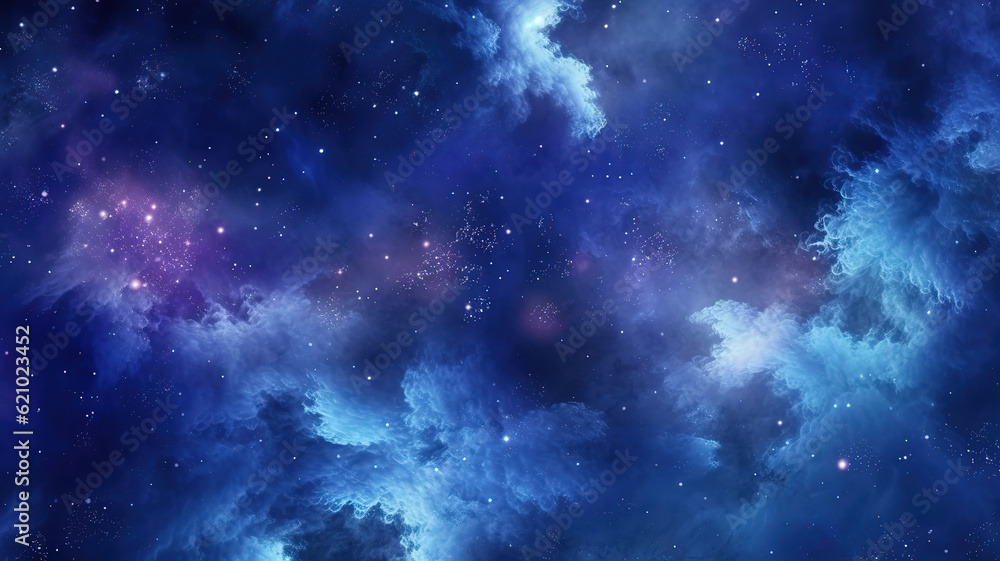 Seamless outer space background texture. Generative Ai