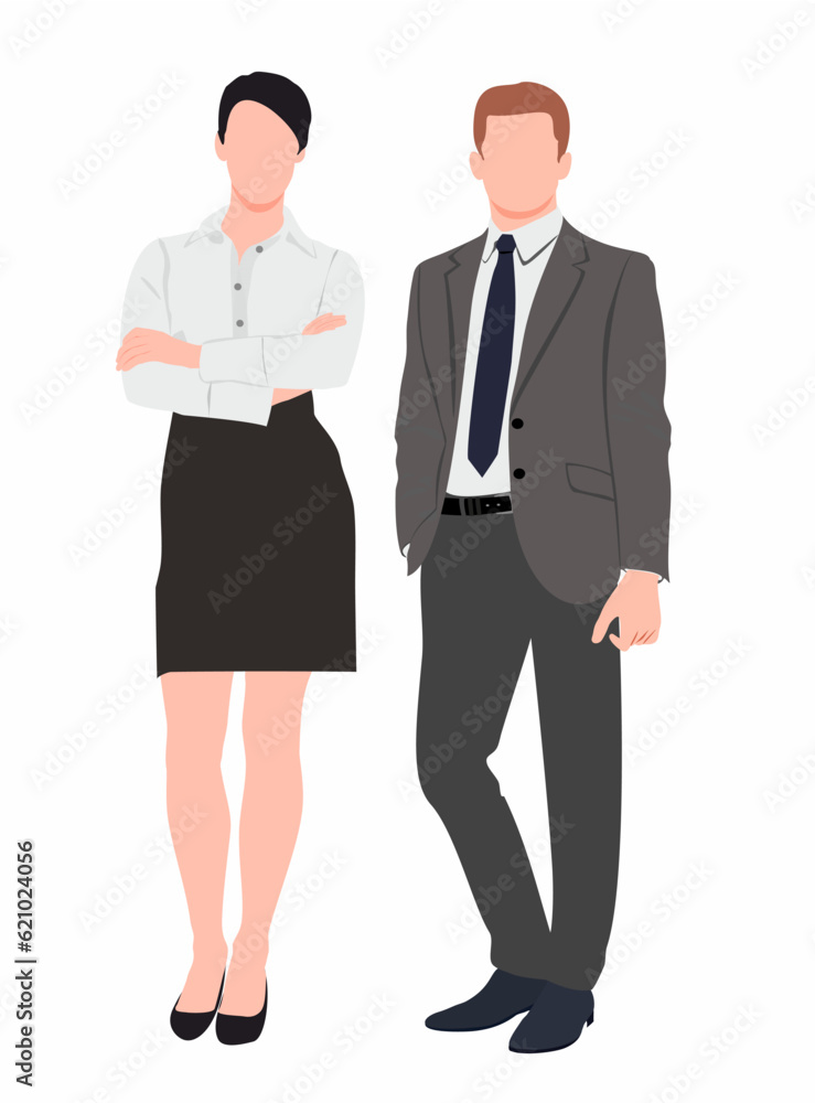 Pair of businessman and woman Pair of businessman and woman
