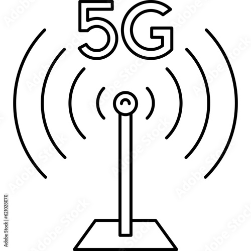 5G Router icon logo vector illustration
