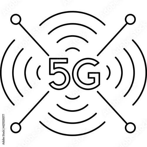 5g network vector symbol icon
