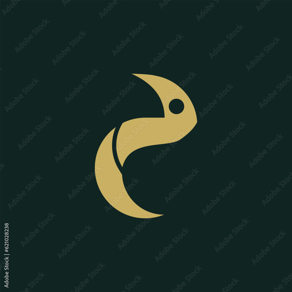 Fototapeta premium chameleon logo design with modern concept