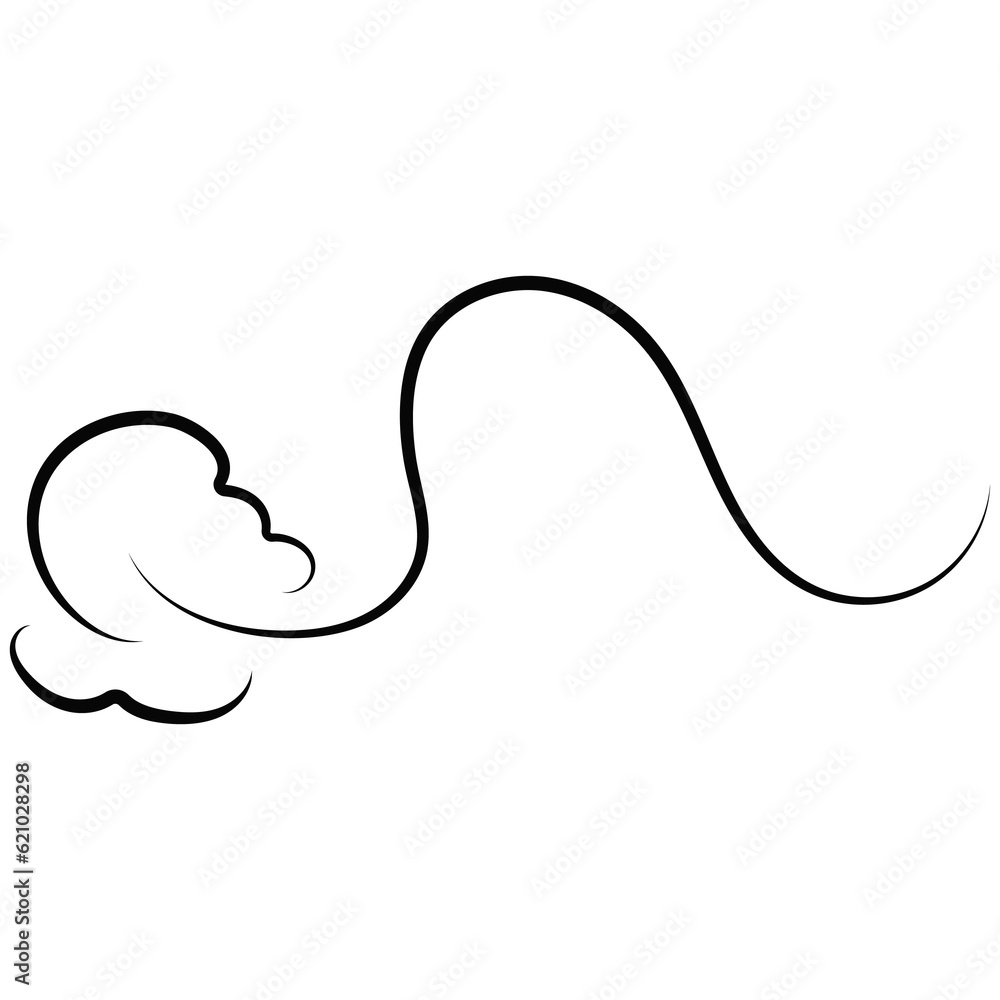 Outline breath of wind. Outline breath of wind.