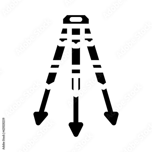 surveyors tripod civil engineer glyph icon vector. surveyors tripod civil engineer sign. isolated symbol illustration