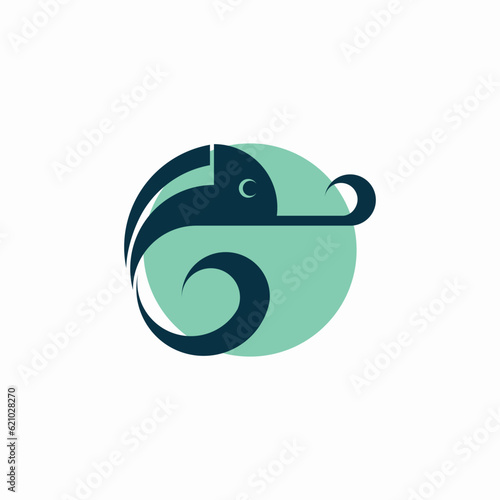 chameleon logo design with modern concept