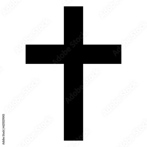 Christian cross symbol. Religion vector illustration on white background