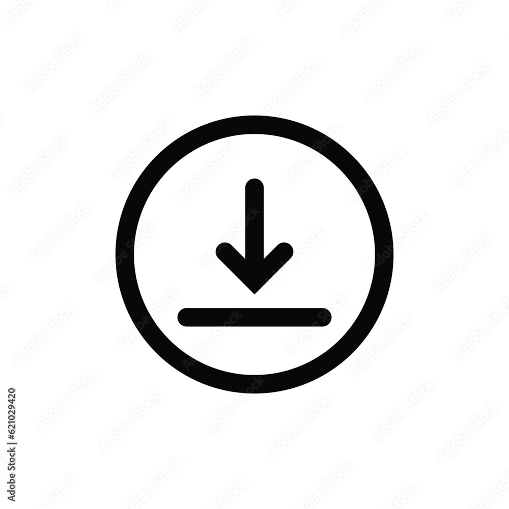 Download icon symbol vector white background. Download icon symbol vector white background.