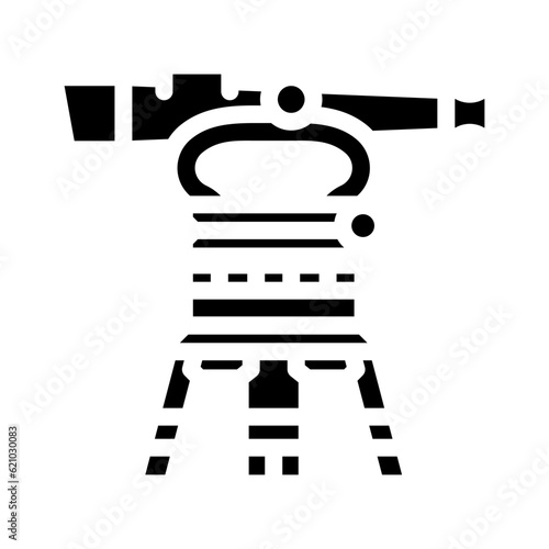 transit level tool civil engineer glyph icon vector. transit level tool civil engineer sign. isolated symbol illustration