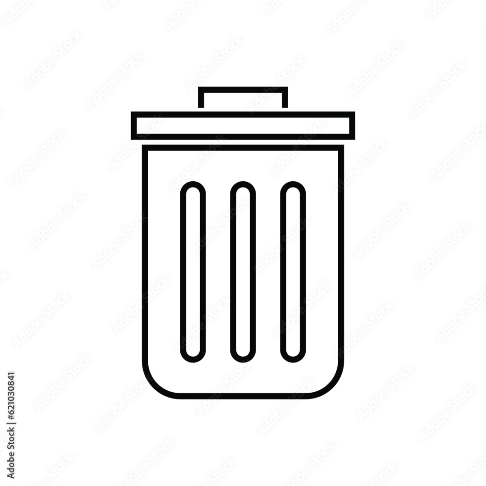 Trash can icon and Delete sign vector design. Trash can icon and Delete sign vector design.