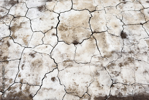 Bild auf Leinwand Terreno agrietado y árido formando texturas.
