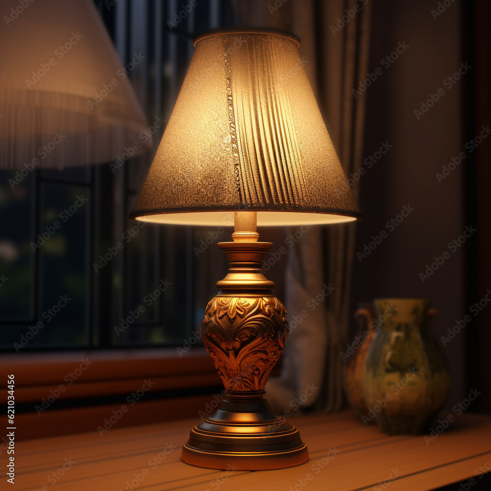 illustration of a sleeping lamp theme design