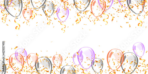 transparent realistic balloons halloween isolated on background vector illustration for holiday party, celebration, birthday and festival
