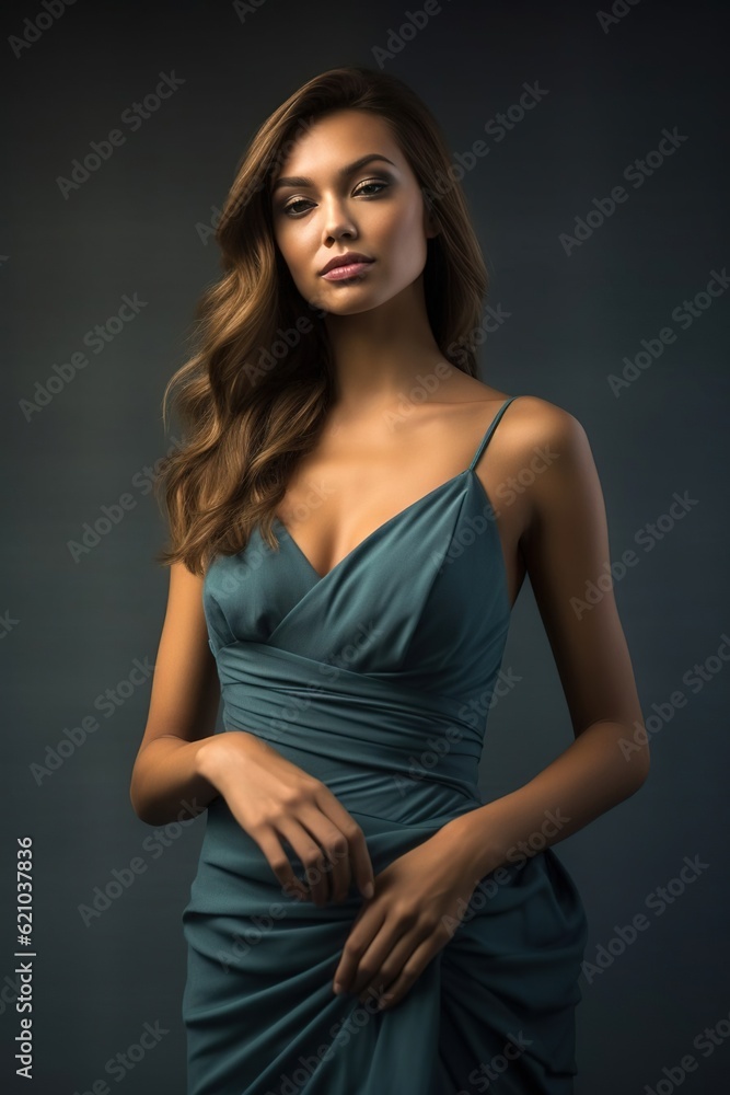 A cute girl in elegant dress. Created with Generative Ai technology. A cute girl in elegant dress. Created with Generative Ai technology.