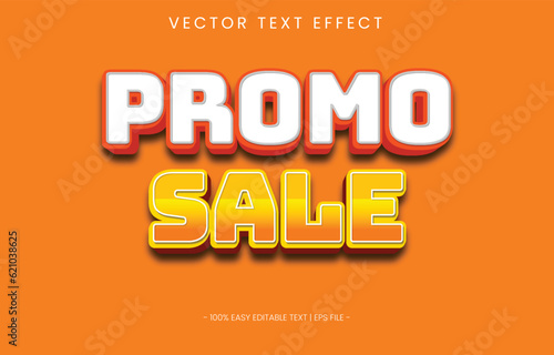 3d looks text effect promo sale yellow gradient modern promotion