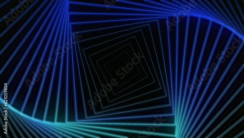 Abstract hypnotic video geometry, waves, music visualization, background blue