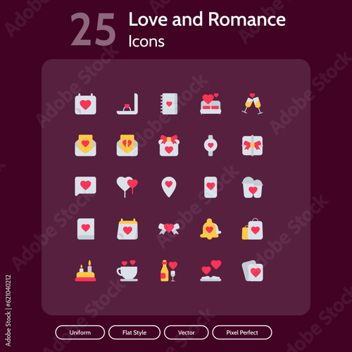 Capture the essence of love and romance with our meticulously crafted Valentine's Day Icon Pack. This collection features 25 pixel perfect icons, each professionally designed & ready to use.