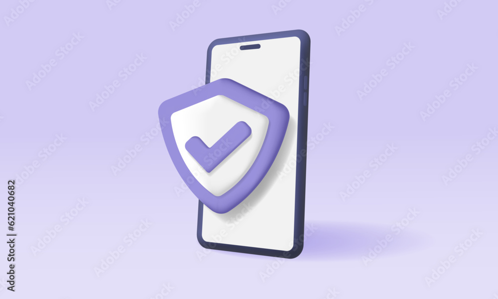 3d smartphone, mobile network protection, secure internet connection. Mobile data protection concept. 3d smartphone, mobile network protection, secure internet connection. Mobile data protection concept.