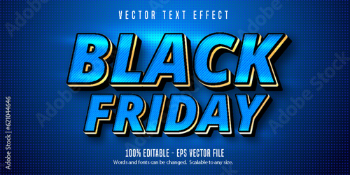 Black friday text, editable text effect