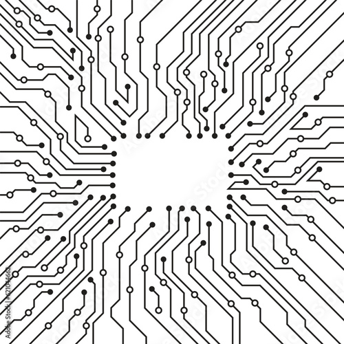 Abstract Circuit Board Background Vector Design. 