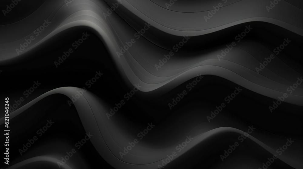 abstract Illustration smooth elegant black satin texture abstract . luxurious black line background. Generation AI abstract Illustration smooth elegant black satin texture abstract . luxurious black line background. Generation AI