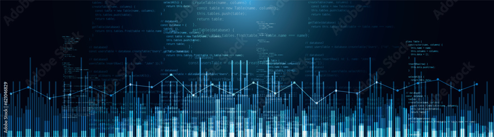 sfondo, interfaccia digitale, informatica, codice di programmazione, algoritmo, statistica