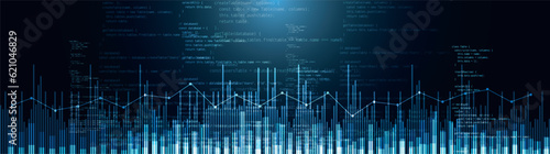 sfondo, interfaccia digitale, informatica, codice di programmazione, algoritmo, statistica