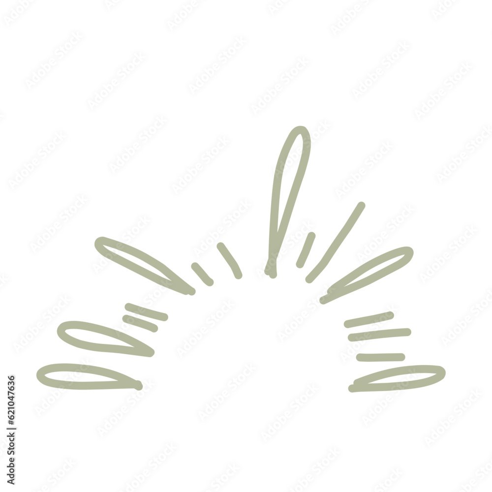 Simple Rays Doodle Scribble 