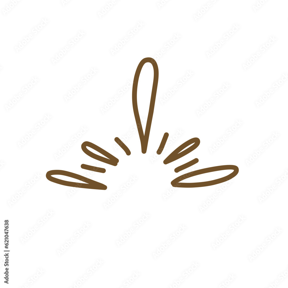 Obraz premium Simple Rays Doodle Scribble 