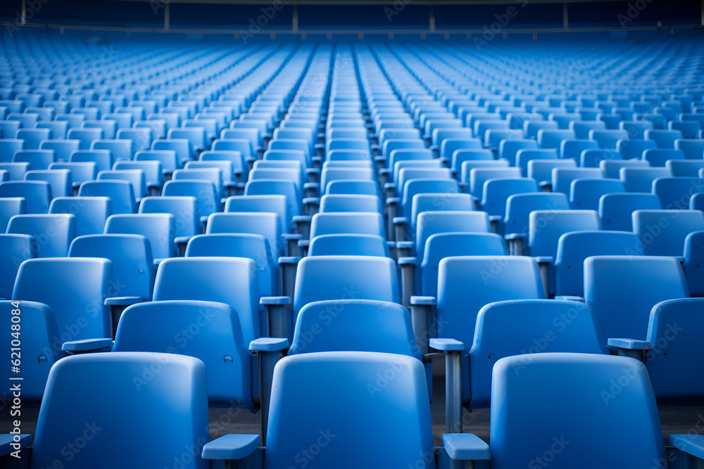 Obraz premium blue seats in a stadium