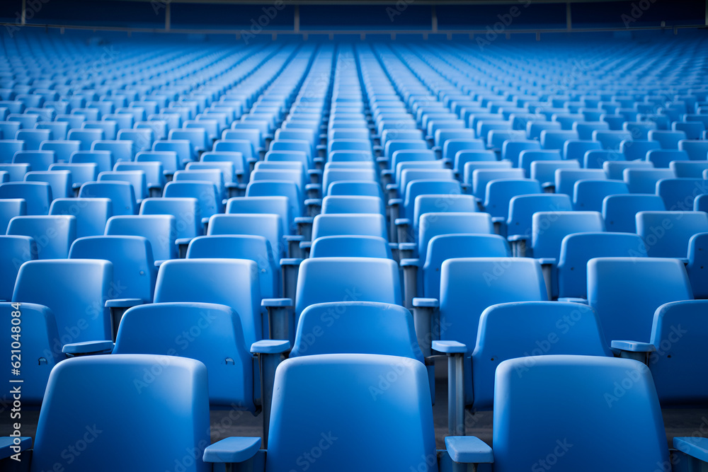 blue seats in a stadium blue seats in a stadium
