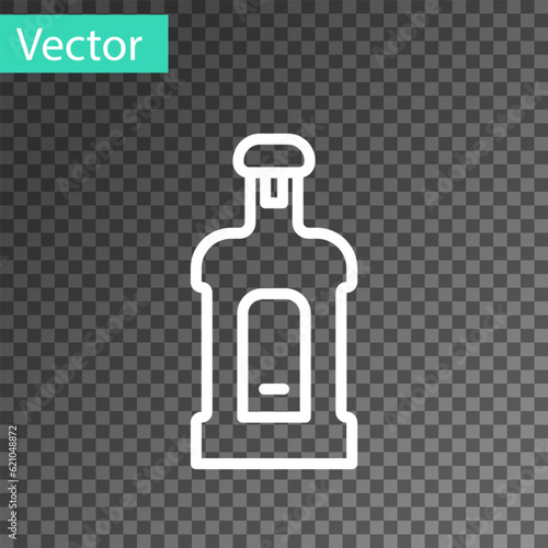 White line Orujo icon isolated on transparent background. Vector