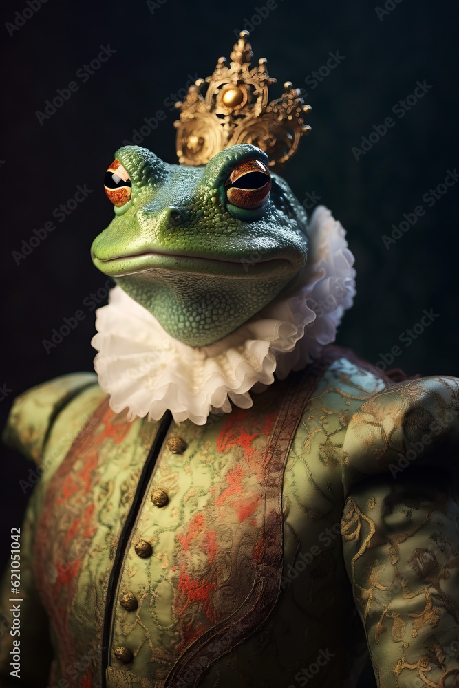 Obraz premium A prince charming handsome frog