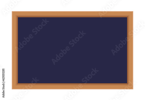 Dark blue chalkboard with wooden frame. Vector illustration in a flat style. isolated on white background.
