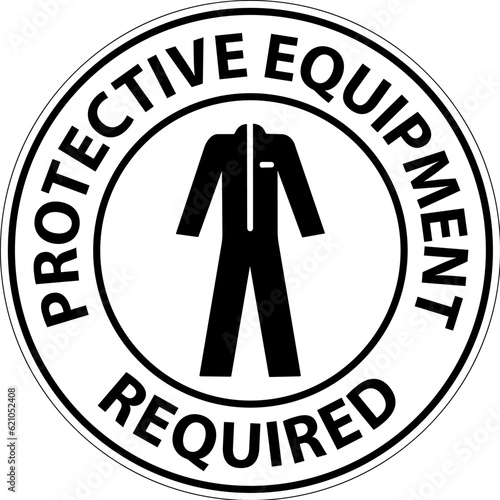 Floor Sign, Protective Equipment Required