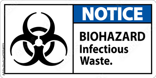 Biohazard Notice Label Biohazard Infectious Waste