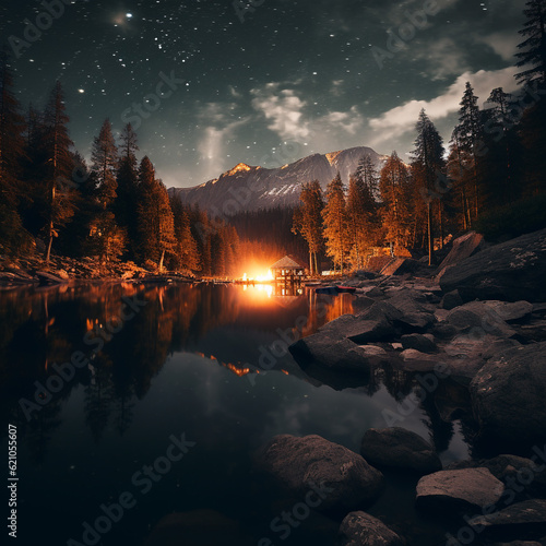 Beautiful landscape of meteor lake © AhmadSoleh