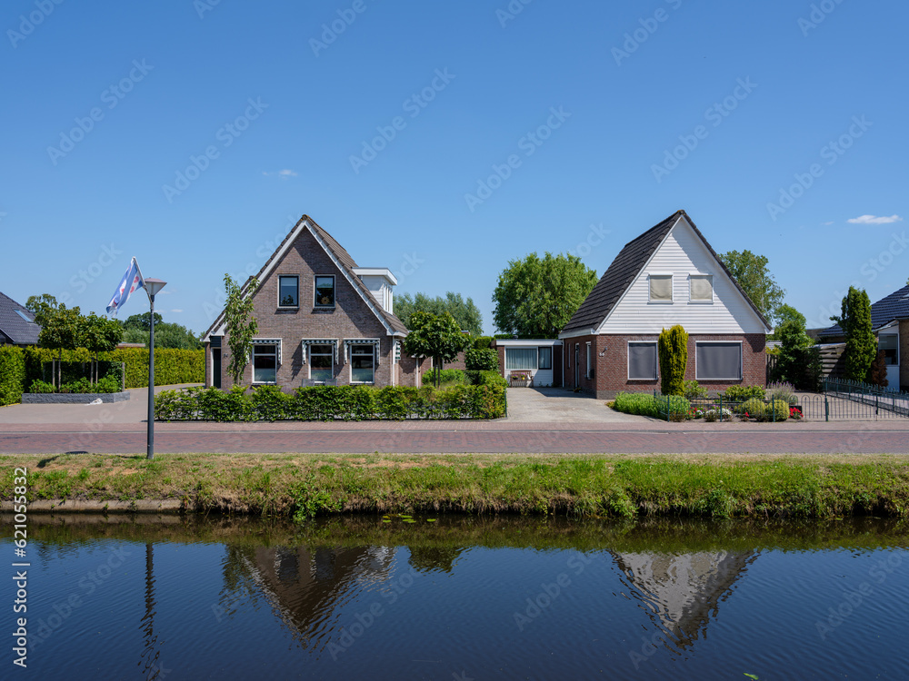 Vaart Noordzijde in Appelscha, Friesland province, The Netherlands Vaart Noordzijde in Appelscha, Friesland province, The Netherlands