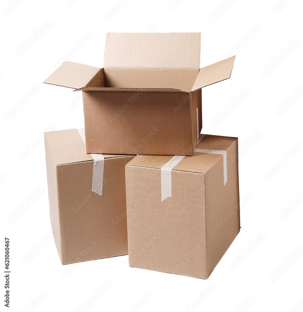 open cardboard box isolated on white Background open cardboard box isolated on white Background