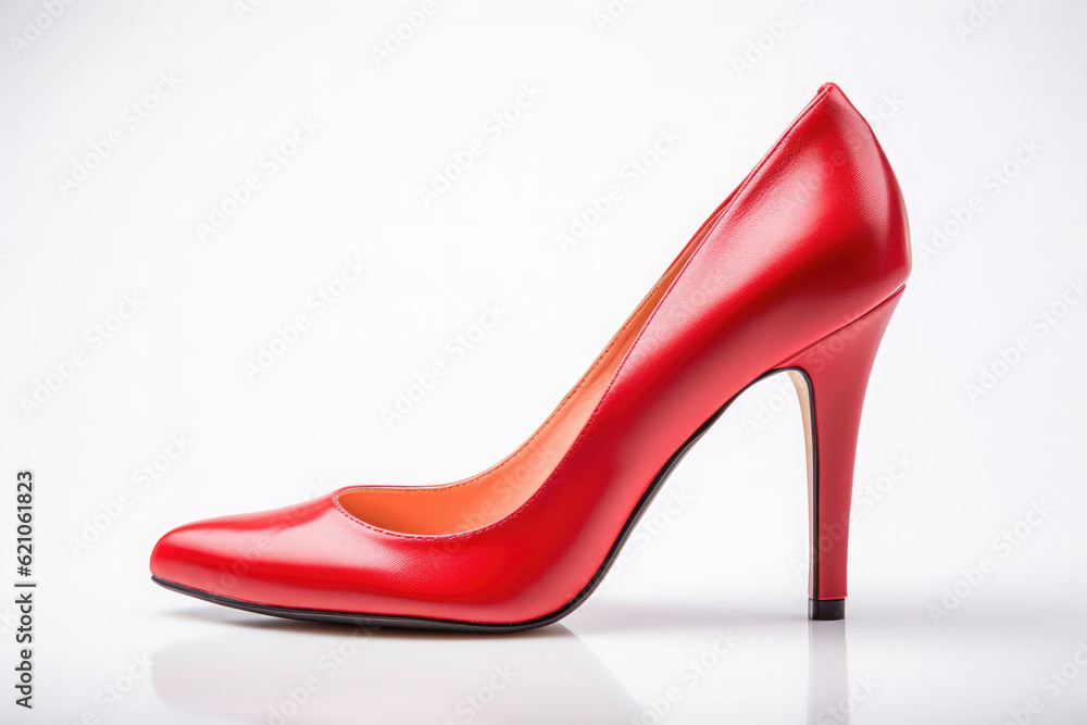 red high heel shoe isolated on white background red high heel shoe isolated on white background