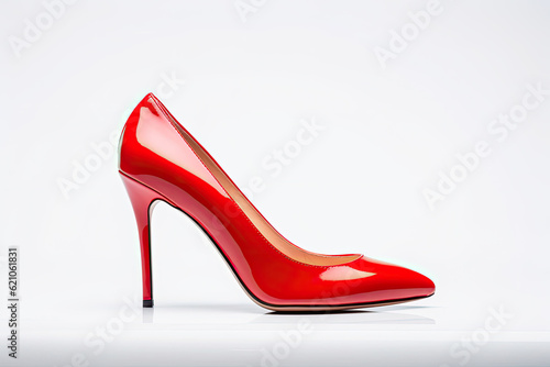 Canvas-taulu red high heel shoe isolated on white background