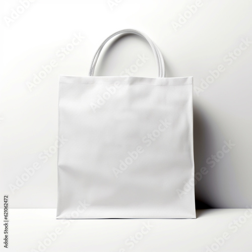 white fabric shopping bag mockup, cloth bag suitable for printing, white mockup