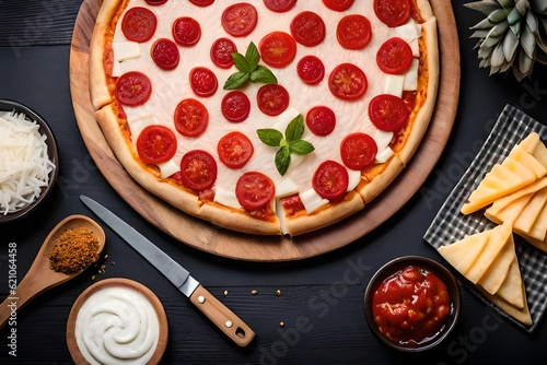 pizza, food, cheese, Italian, tomato, gourmet, cook