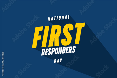 first responders day, Holiday concept. Template for background, banner, card, poster, t-shirt with text inscription