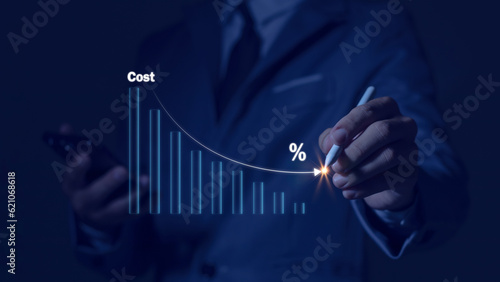 cost reduction cost reduction cost optimization business concept. photo