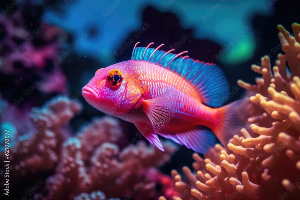 Underwater image of anthias fish in the Mediterranean Underwater image of anthias fish in the Mediterranean