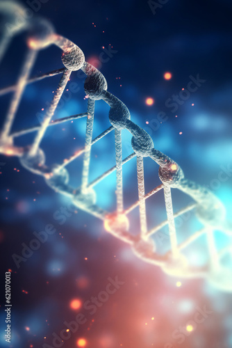 Human DNA double helix structure background, Generative AI stock illustration image
