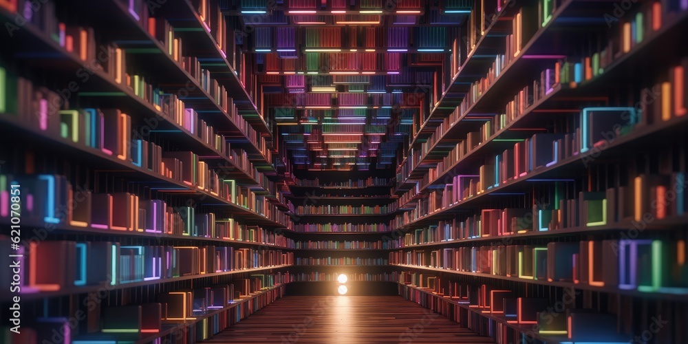 a library that has shelves. made using generative AI tools a library that has shelves. made using generative AI tools