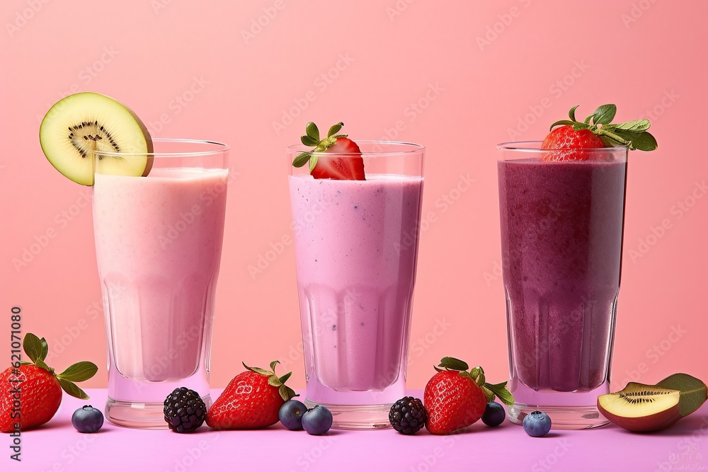 strawberry smoothies on pink background strawberry smoothies on pink background
