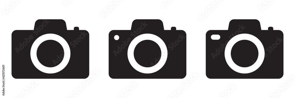Camera icon. Photo camera vector icon. Camera icon. Photo camera vector icon.