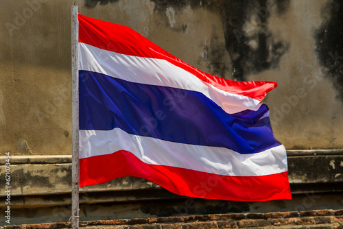 Thai flag waving in the wind