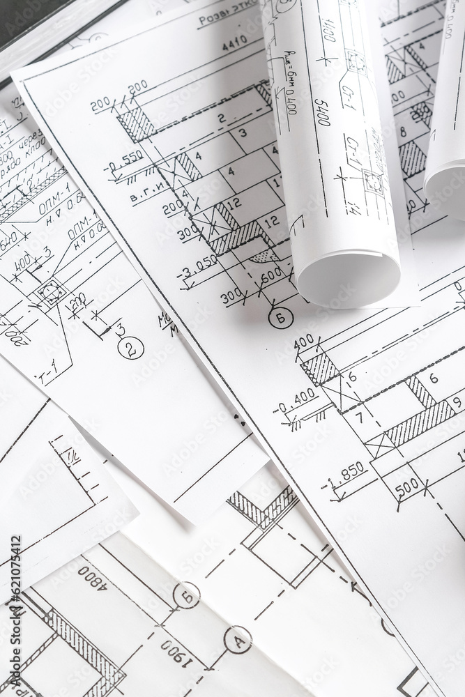 Architects concept, engineer architect designer freelance work on start-up project drawing, construction plan architect design working drawing sketch plans blueprints and making construction model Architects concept, engineer architect designer freelance work on start-up project drawing, construction plan architect design working drawing sketch plans blueprints and making construction model